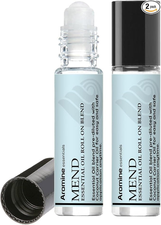 Mend Essential Oil Roll On, Pre-Diluted Roller 10ml (Pack of 2)