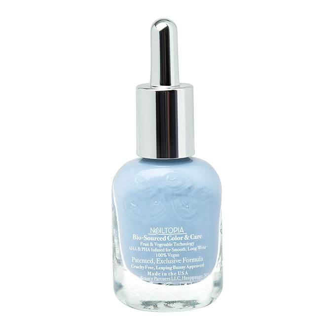 Nailtopia - Nail Treatment - Supports Short & Long Nails - Plant-Based, Non Toxic, Bio-Sourced, Strengthening & Conditioning Superfood Treatment - Blueberry Extract (Clear) - 0.41 oz